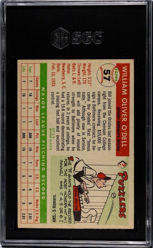 1955 Topps - #57 Billy O'Dell (RC)