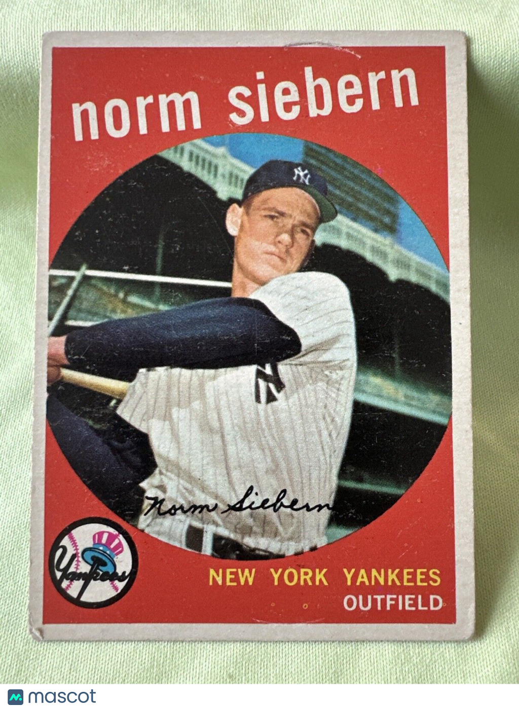 1959 Topps - #308 Norm Siebern