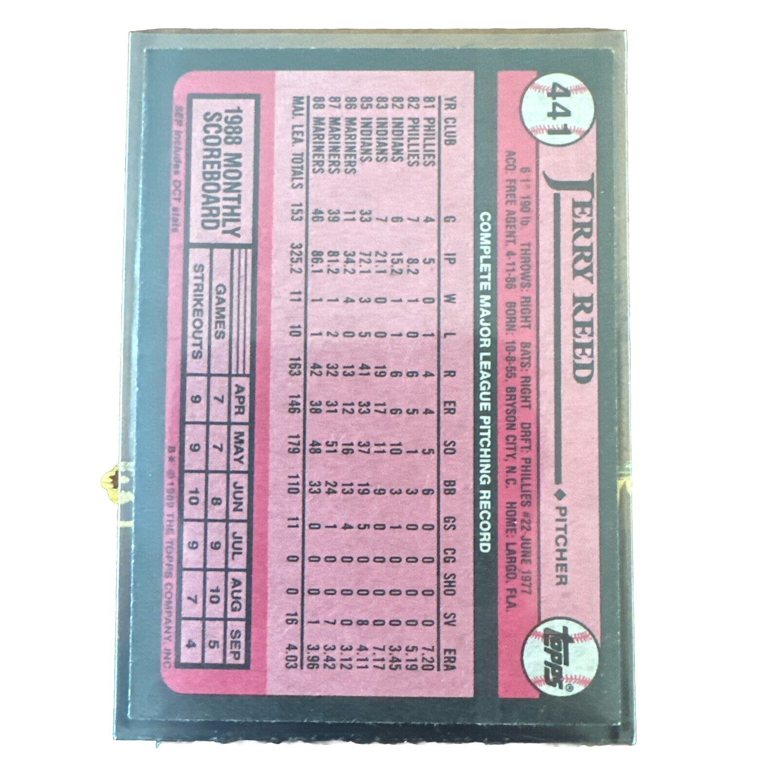 1989 Topps - #441 Jerry Reed