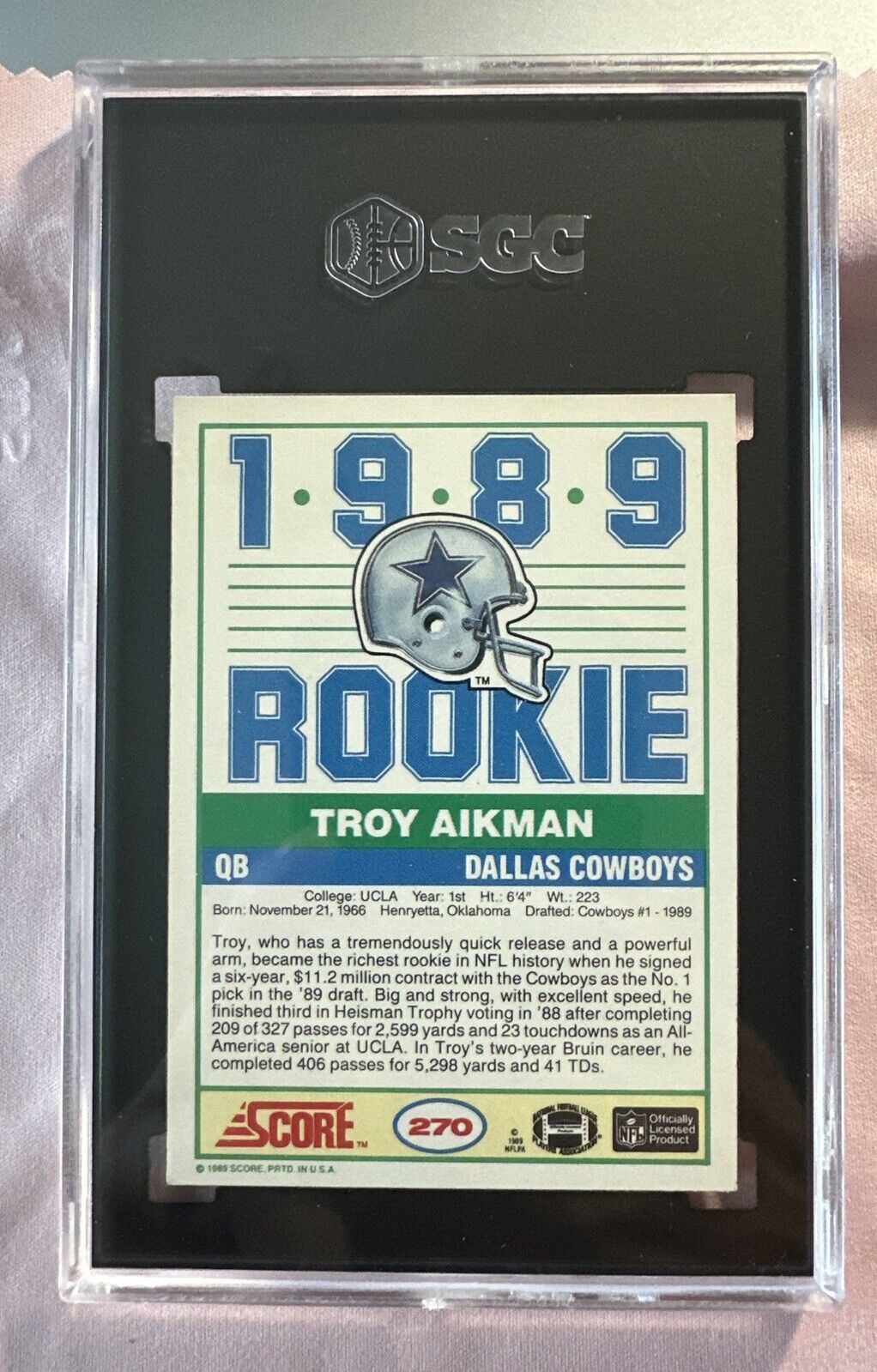 1989 Score - #270 Troy Aikman (RC)
