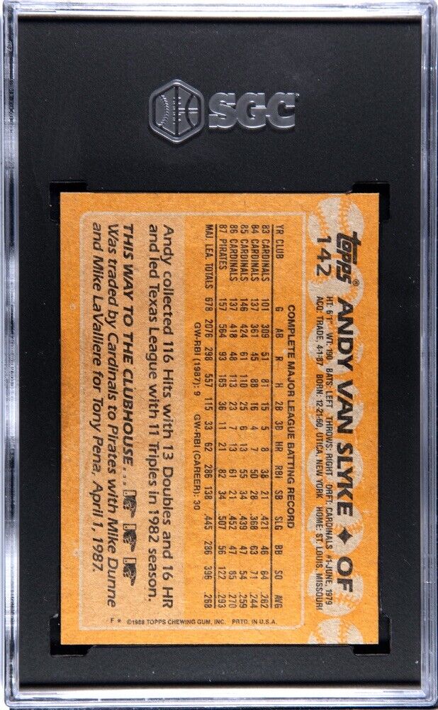 1988 Topps - #142 Andy Van Slyke