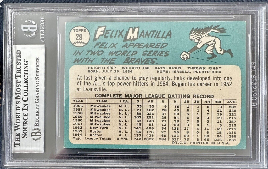 1965 Topps - #29 Felix Mantilla