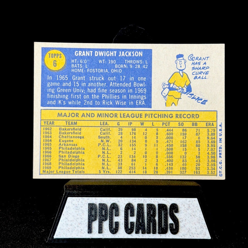 1970 Topps - Grant Jackson #6
